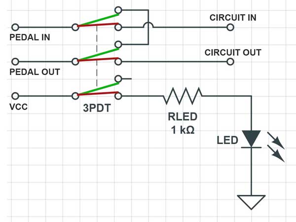Blog Electronic Components 3pdt True Bypass Switching Schematic