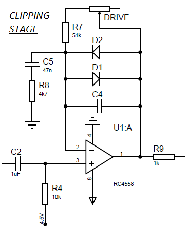 Schematic Tubescreamer Ts808 Clipping Stage